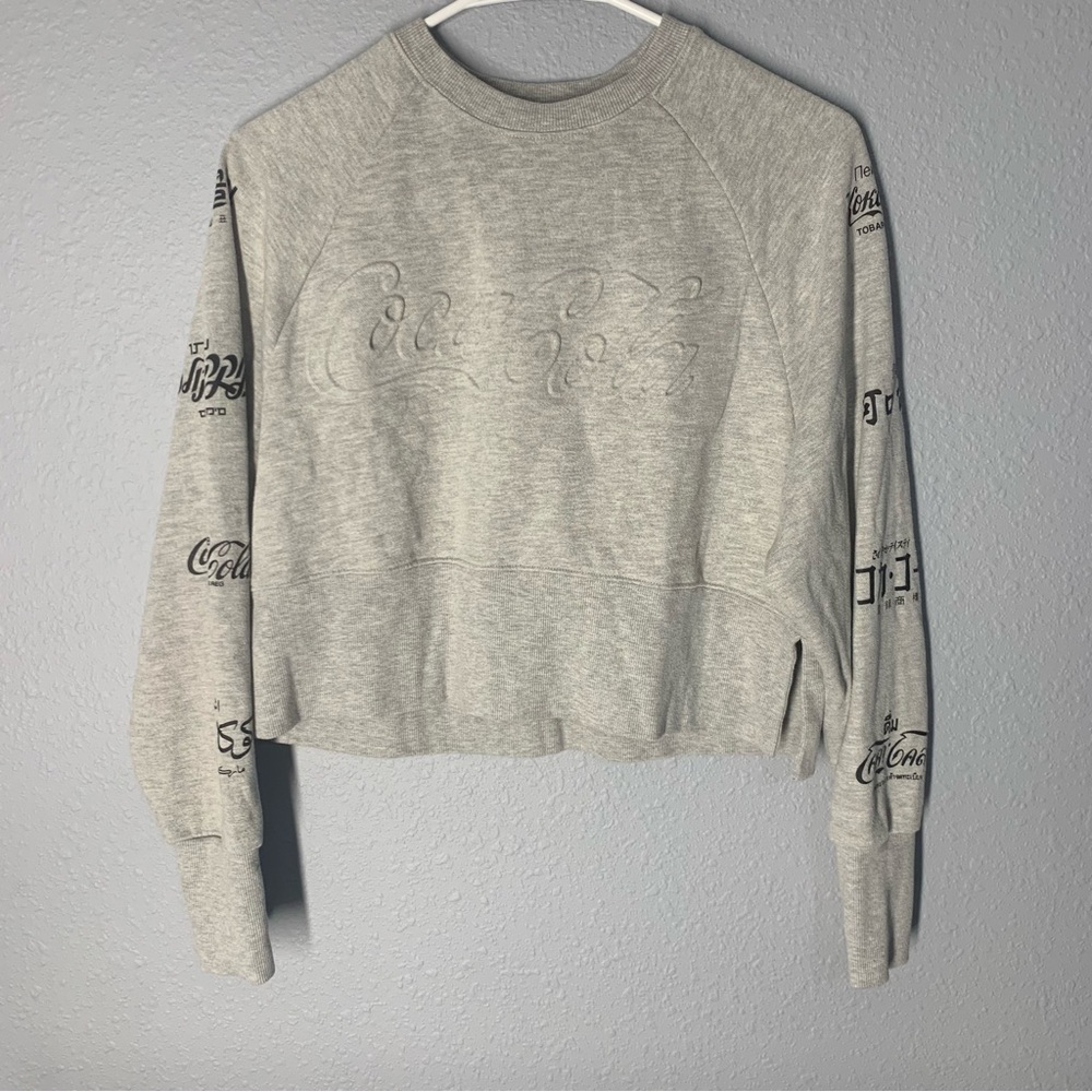 Coca Cola Cropped Top Sweatshirt